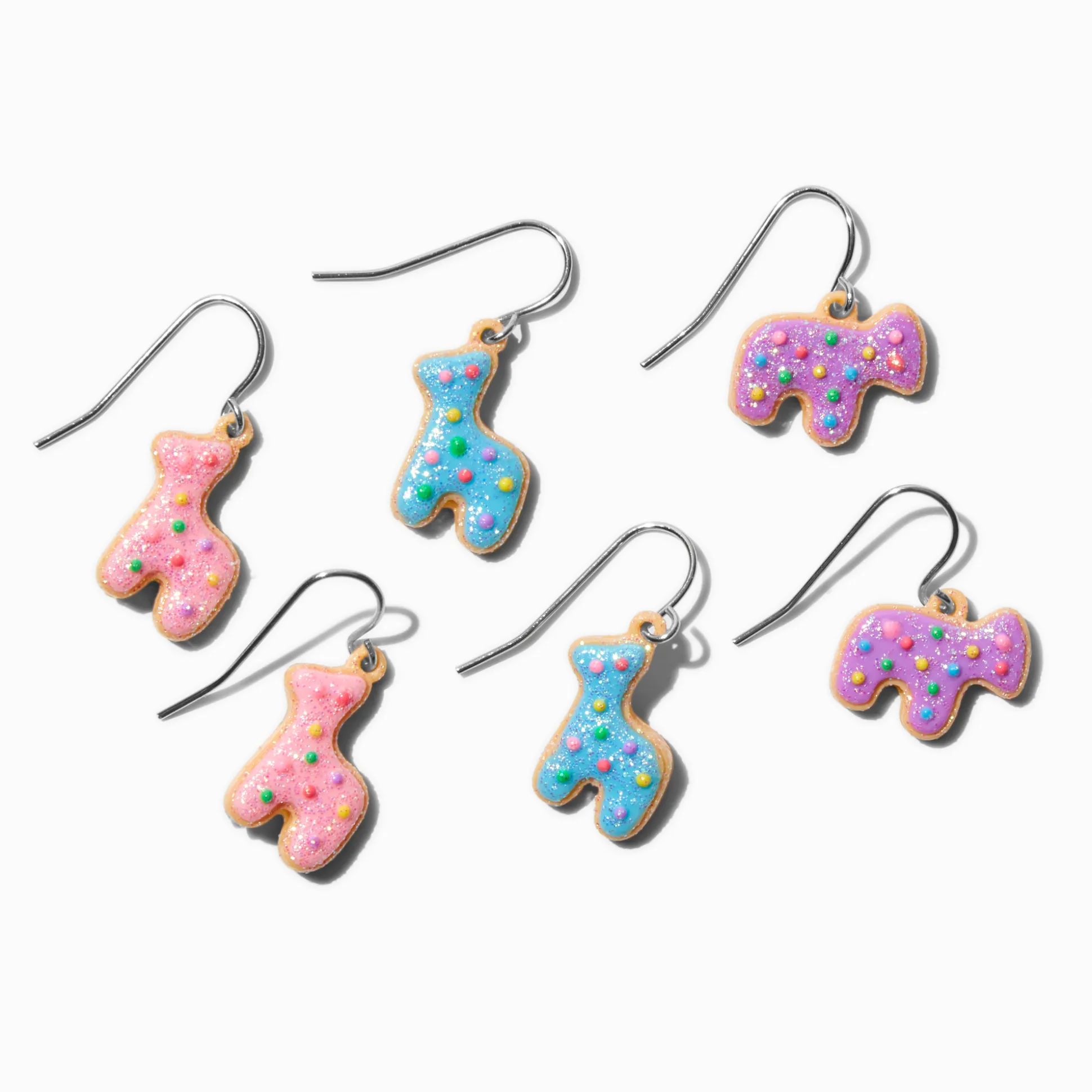 Pendantes cookie animal glacé - Lot de 3