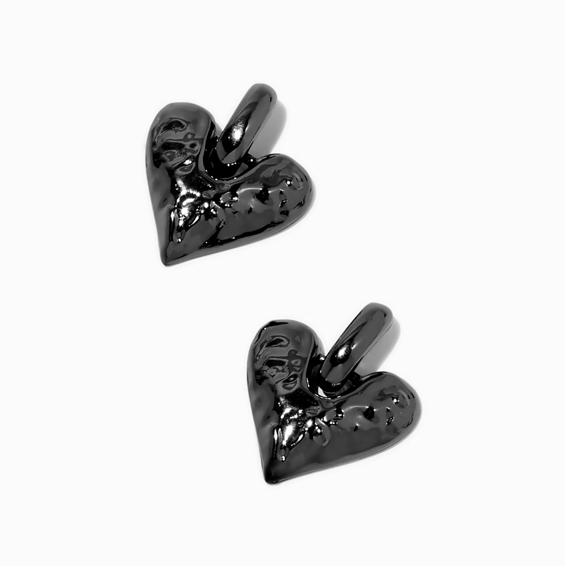 Pendantes cœur couleur hématite