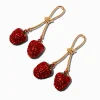 Pendantes fraises en strass