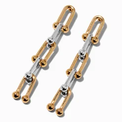 Pendantes maillons de chaîne grand format en métaux mixtes