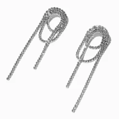 Pendantes motif noué en strass