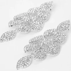 Pendantes pavé 5 cm couleur argentée