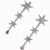 Pendantes étoile large couleur argentée
