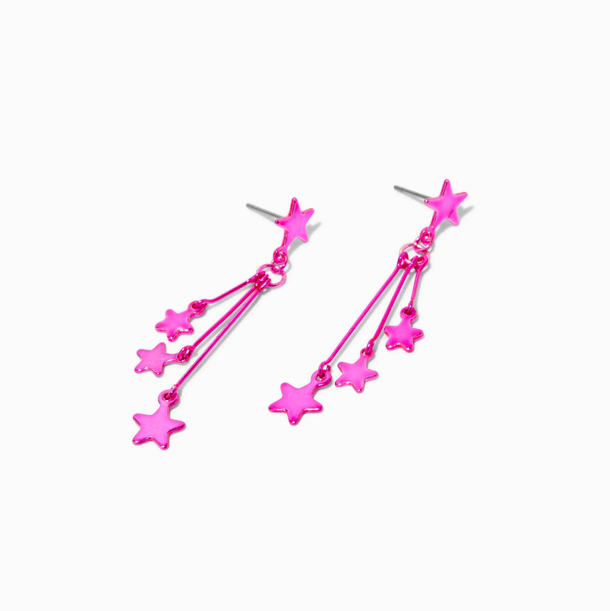 Pendantes étoiles roses