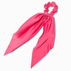Petit chouchou foulard satiné rose vif