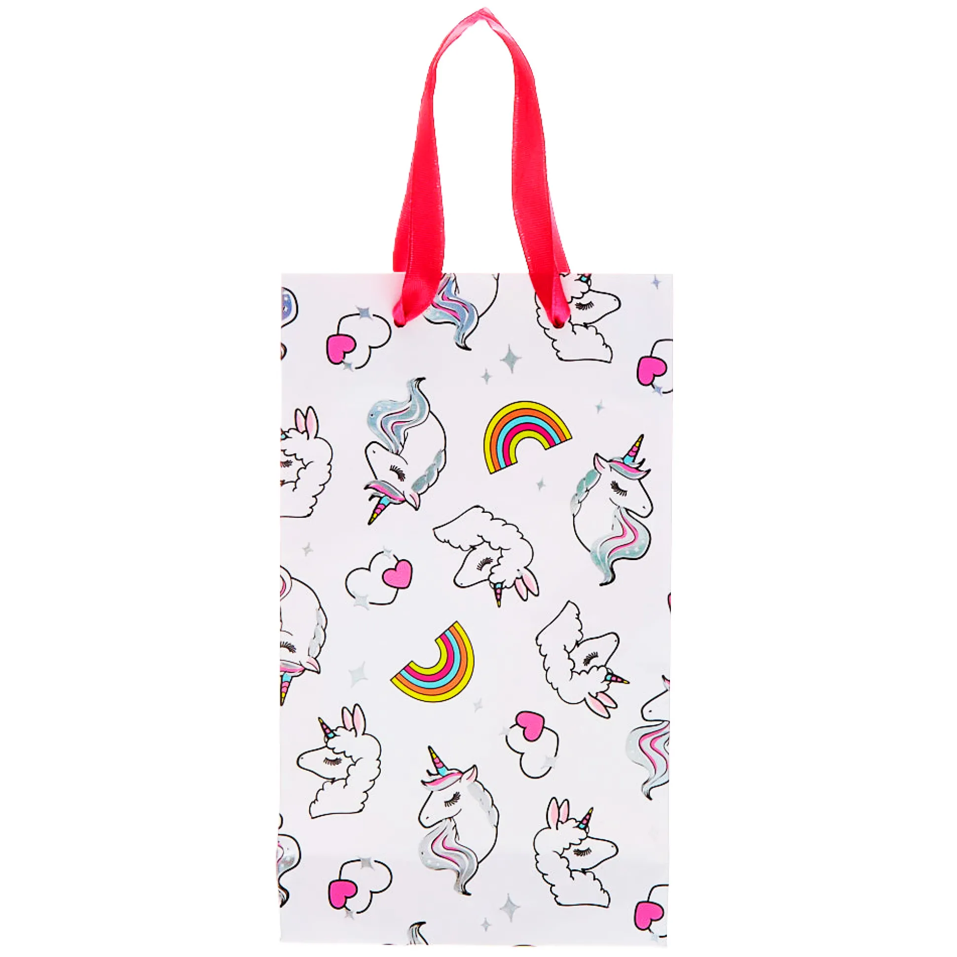 Petit sac cadeau Miss Glitter la licorne - Blanc