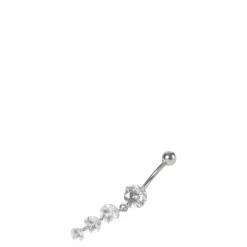 Piercing de nombril pendentif triple strass 1,6 mm