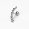Piercing pour cartilage d’oreille incurvé étoile couleur argentée