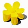 Pince à cheveux de taille moyenne à fleurs jaune mate