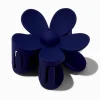 Pince à cheveux de taille moyenne fleur bleu marine
