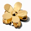 Pince à cheveux de taille moyenne fleur couleur dorée métallisée