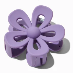 Pince à cheveux fleur ajourée prune