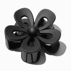 Pince à cheveux fleur ajourée noire