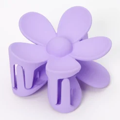 Pince à cheveux fleur mate - Lilas