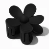 Pince à cheveux florale de taille moyenne noire mate