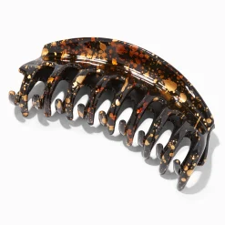 Pince à cheveux noire éclaboussure couleur dorée