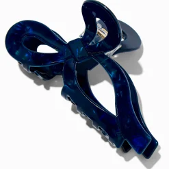 Pince à cheveux nœud bleu marine