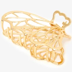 Pince à cheveux papillon couleur dorée