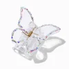 Pince à cheveux papillon iridescente transparente