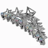 Pince à cheveux étoiles strass couleur argentée
