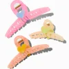 Pinces à cheveux cœurs bouclés pastel - Lot de 3