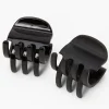 Pinces à cheveux noires mates et brillantes - Lot de 2