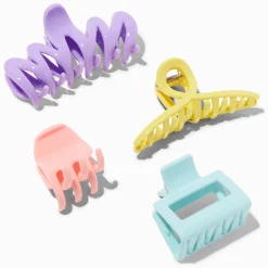 Pinces à cheveux tailles mixtes pastel - Lot de 4