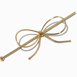 Épingle à cheveux nœud couleur dorée