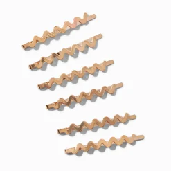 Épingles à cheveux ondulées couleur dorée - Lot de 6
