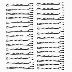 Épingles plates basiques - Noir, Lot de 30