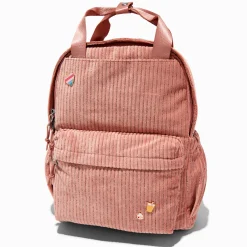 Pink Corduroy Backpack