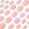 Pink 3D Bow Stiletto Press On Vegan Faux Nail Set - 24 Pack