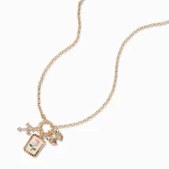 Pink Rose Pendant Charm Necklace