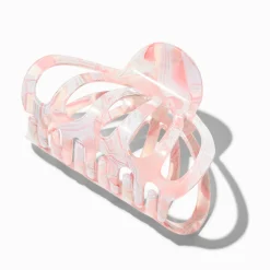 Pink Tortoiseshell Clamshell Hair Claw