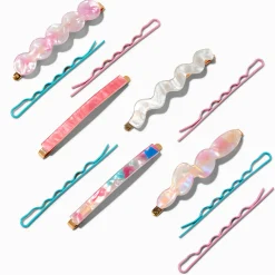 Pink Wavy Hair Pins - 11 Pack