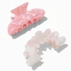 Pink Wavy Mixed Hair Claws - 2 Pack