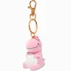 Porte-clé en peluche dinosaure rose