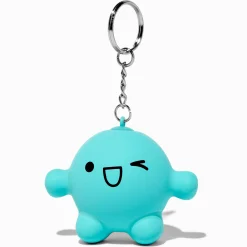 Porte-clés balle anti-stress homme bleu clin d'œil