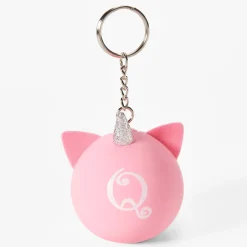 Porte-clés balle anti-stress licorne à initiale - Rose, Q