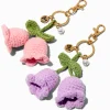 Porte-clés best friends tulipe en crochet - Lot de 2