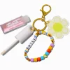 Porte-clés bracelet gloss breloque marguerite « Chill »