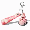 Porte-clés bracelet voiture lapin rose