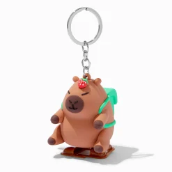 Porte-clés capybara à remontoir