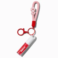 Porte-clés gloss marguerite rouge