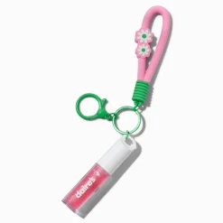 Porte-clés gloss marguerite rose