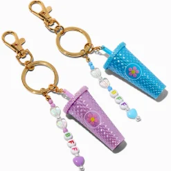 Porte-clés gobelet marguerite best friends - Lot de 2