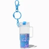 Porte-clés gobelet rempli d’eau bleu