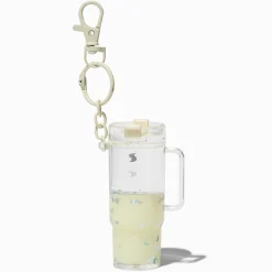 Porte-clés gobelet rempli d’eau couleur ivoire