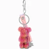 Porte-clés ours bling-bling rose