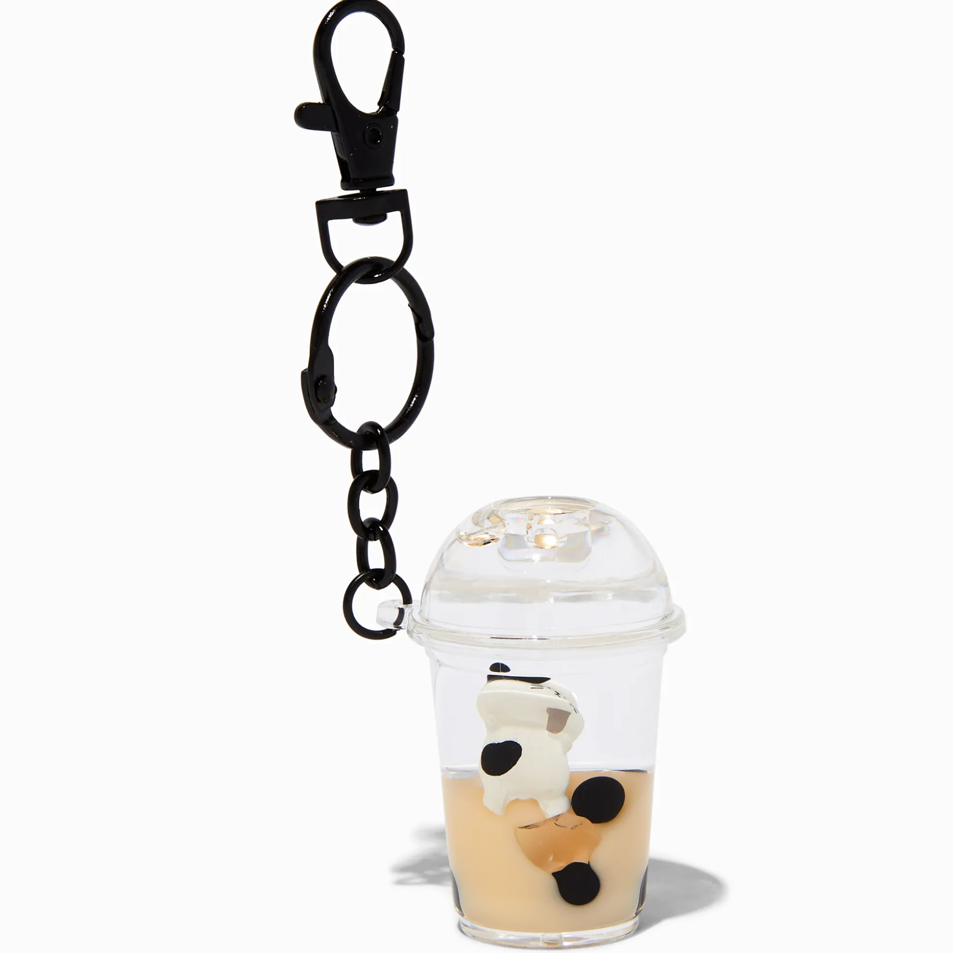 Porte-clés pailletés remplis d'eau thé aux perles